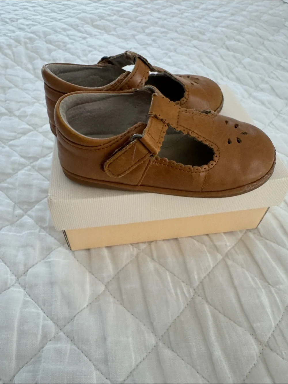 T-Strap Baby Walker Shoes in Tan - Comfortable Everyday Wear